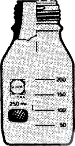 Laboratory bottles with ISO thread