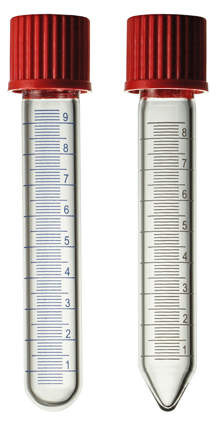 Zentrifugengläser mit Schraubkappe und Graduierung