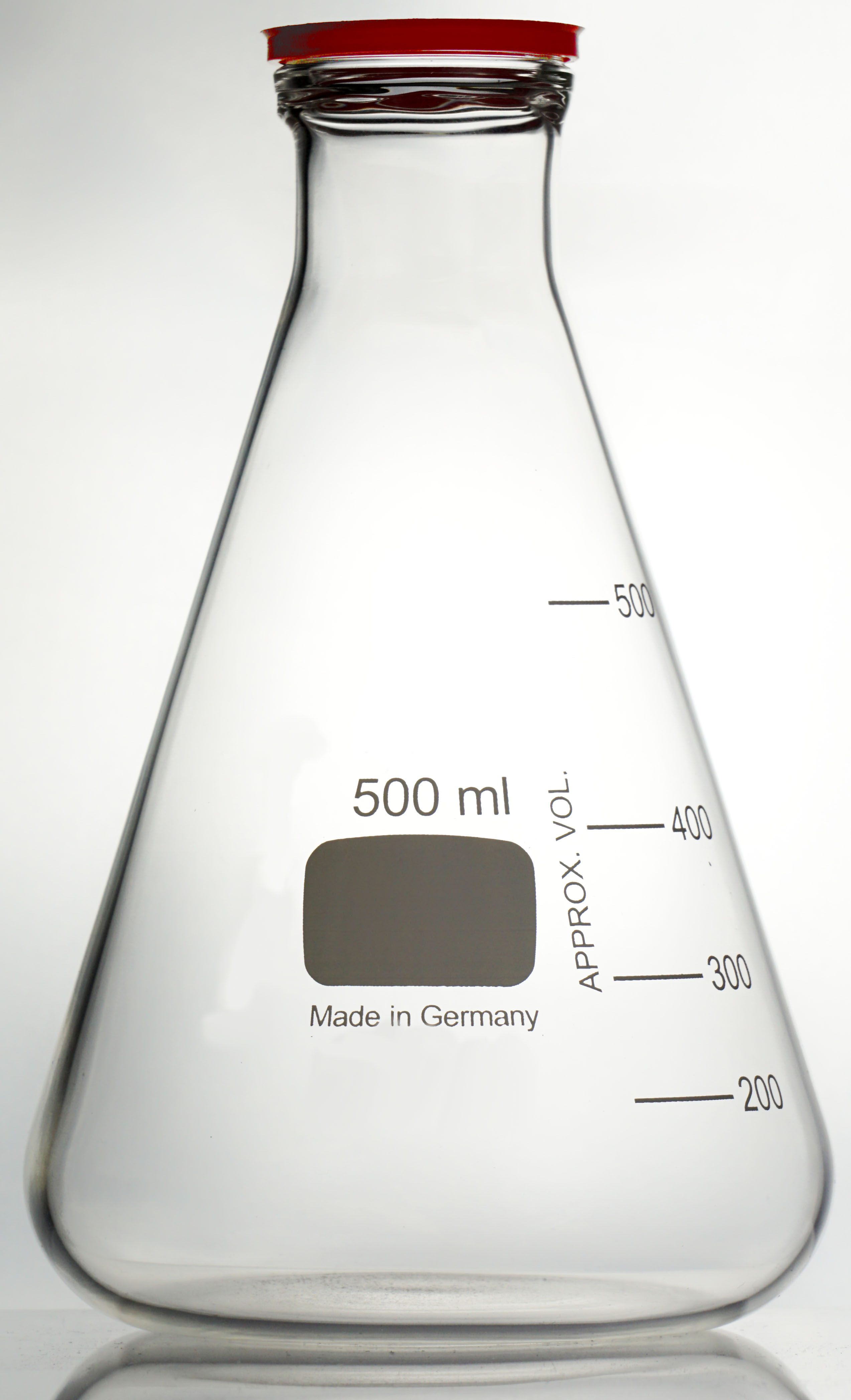 Erlenmeyerkolben mit Sicherheitsausgussring