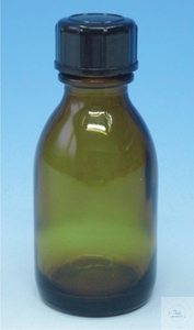 Reagent bottles with screw cap narrow neck amber glass